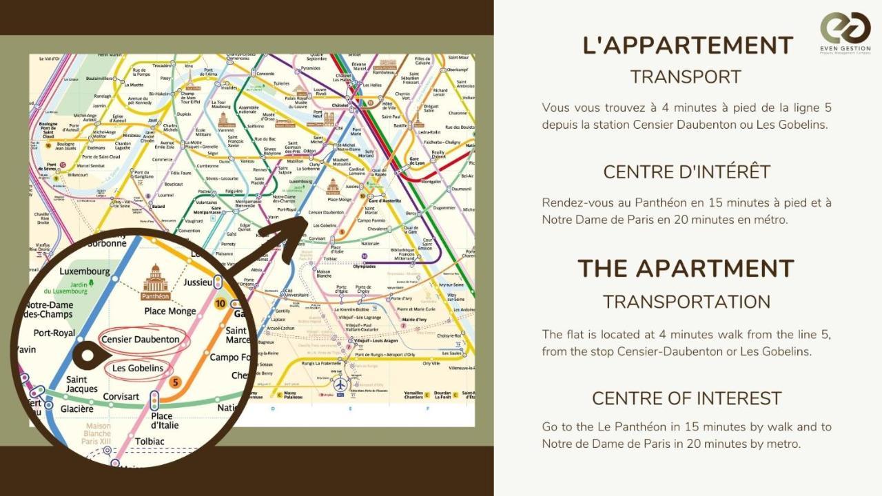 Appart 4Pers#Mouffetard#Port-Royal#La Sorbonne Paris Eksteriør billede